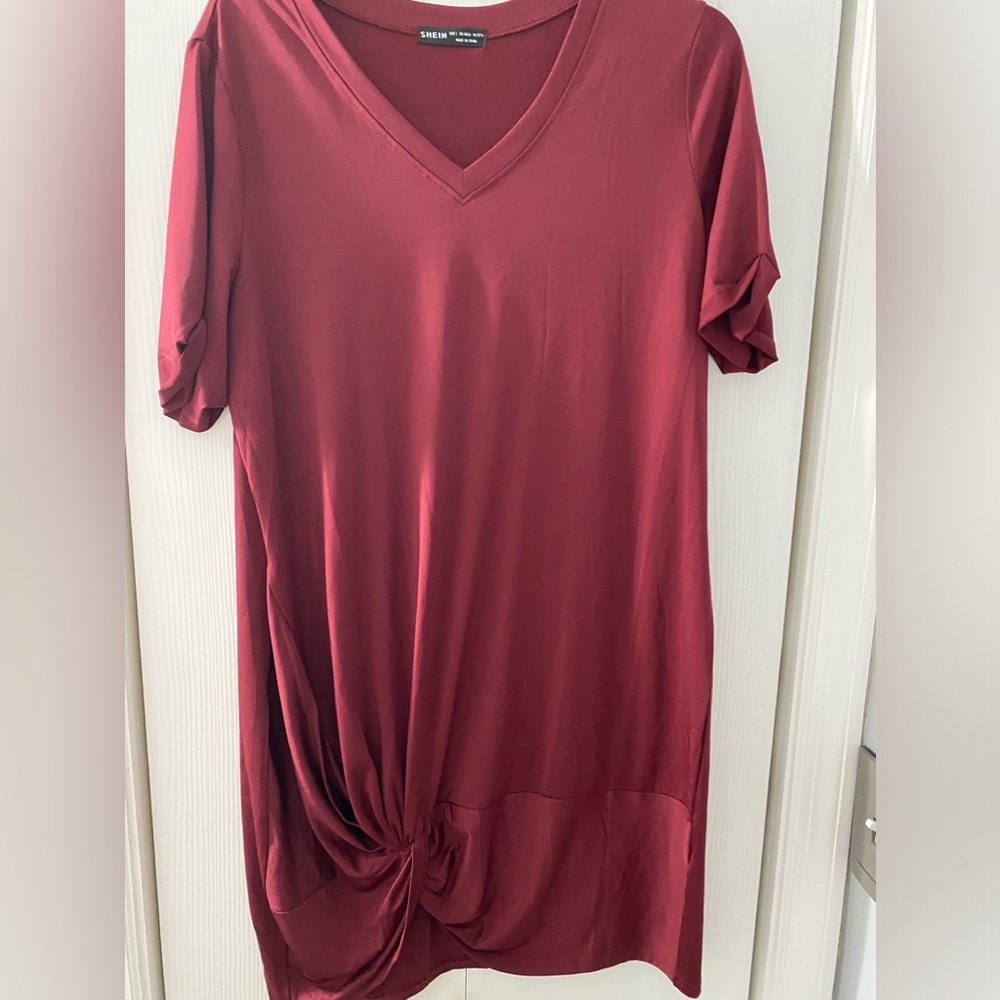 SHEIN maroon/burgundy all season dress